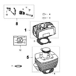 Zylinderkopf Peugeot Vogue Schwarz