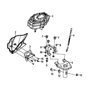 Dashboard - tellerkabel - draadboom Sym Crox 50 E4 BLACK/GRAY (BK-5560S/GY-7450U)