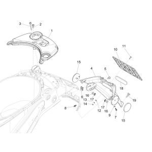 Kotflügel hinten Vespa Sprint 2-Takt gelb 968/A