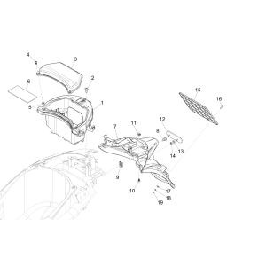 Hintere Abdeckungen - Schmutzfänger Piaggio Liberty 50 4-Takt (IGET Euro 4)