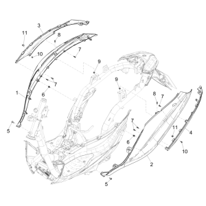 Seitenverkleidungen - Spoiler Piaggio Medley 125 ABS E5 2021-2022 (EMEA)