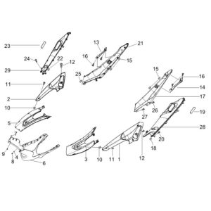 Seitenabdeckungen - Spoiler Gilera Runner 200cc VXR 4-Takt 2006
