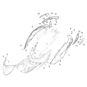 Seitenverkleidungen - Spoiler Piaggio Liberty 50 4-Takt