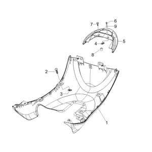 Seitenabdeckungen - Spoiler Piaggio Zip 50 SP 2006-2013 moon white 544