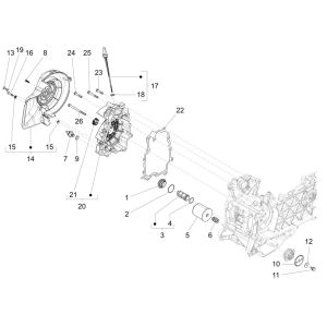 Magnetische Schwungradabdeckung aus ABS für Piaggio Liberty 125 4-Takt 3V IE (IGET Euro 5)