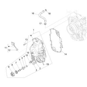 Magnetische Schwungradabdeckung - Piaggio MP3 350 Maxi Sport E4 ABS 2018-2020 Ölfilter (EMEA)
