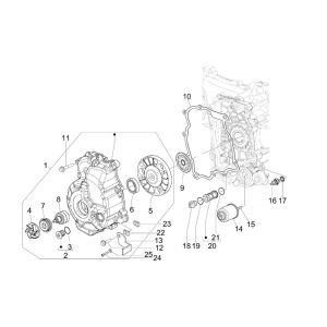 Magnetschalter Schwungradabdeckung - Ölfilter Vespa GTV 250 4T 4V IE