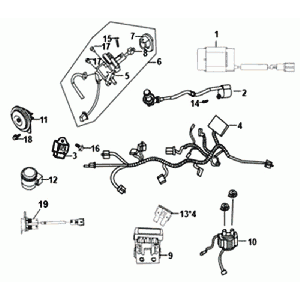 Sym Fiddle III Euro4 Elektrisches Teil