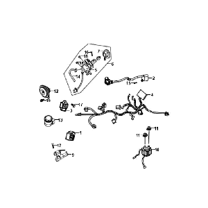 Kabelbaum Sym Fiddle Weiß WH8018P