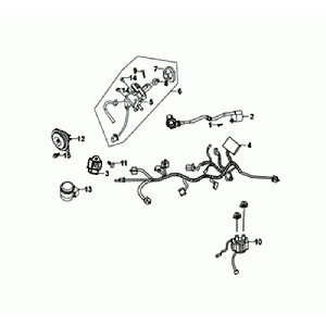 Sym Orbit II Euro 4 Kabelbaum, mattgrau