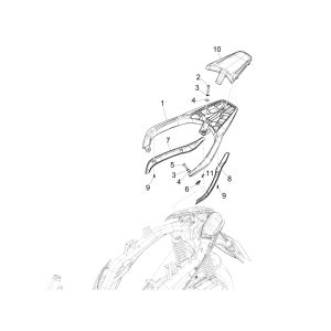 Piaggio Medley 125 4T IE ABS E4 2016-2019 Heckträger (EMEA)