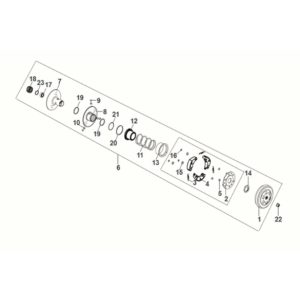 Sym Mio 50I E5 angetriebene Riemenscheiben-Assy