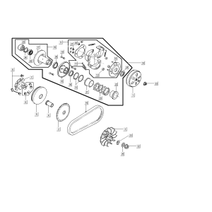 Variomatik-Kupplung Kymco People S 50i E4 Blau