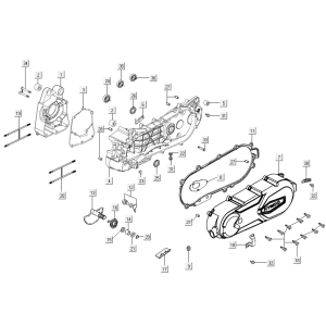 Kurbelgehäusehälften Agility 16+ 4T 150I E4