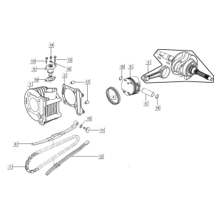 Zylinder Kurbelwelle Kymco New Like 150I E4