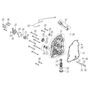 Kurbelgehäuse Rechts Kymco New Downtown 125I ABS