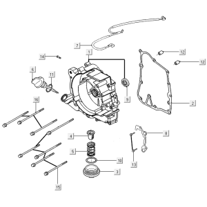 Kurbelgehäuse rechts Kymco New Like 150I E4