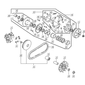 Variomatik Kupplung New Downtown 125I ABS