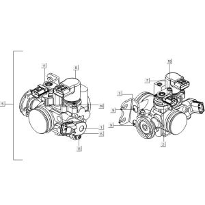 Drosselklappengehäuse Kymco New Downtown 350I ABS