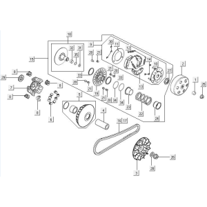 Variomatik Kupplung Kymco New Downtown 350I ABS