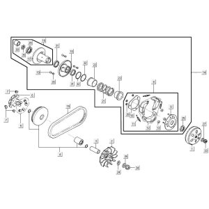 Variomatikkupplung Kymco Agility 16+4T 150I E4