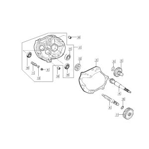 Endgetriebe Kurbelgehäuse Kymco Sento 4-Takt Pink