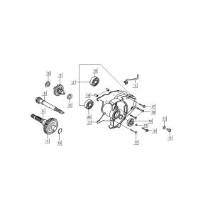 Endgetriebe Kymco DJ 2-Takt Silber