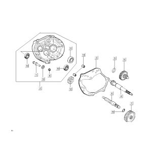 Endgetriebe Kymco New Dink 4-Takt Deep Ocean Blue