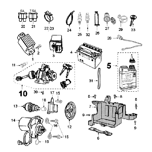 Elektrisches Teil Peugeot New Vivacity 2-Takt Dunkelblau