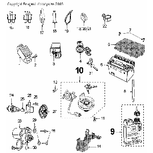 Elektroteil Peugeot Speedfight 3 LC grau