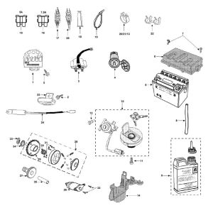 Elektrische Teile 2 Peugeot Speedfight 3 4-Takt