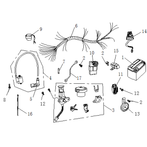 Elektroteile AGM Ape50 braun