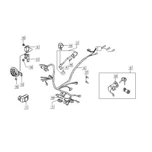 Elektrische Teile Kymco Vitality 2t Wechselstrom rot