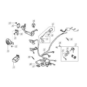 Elektrische Teile Kymco Vitality 4t Wechselstrom diamantschwarz