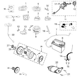 Elektrische Teile Peugeot Tweet 4-Takt
