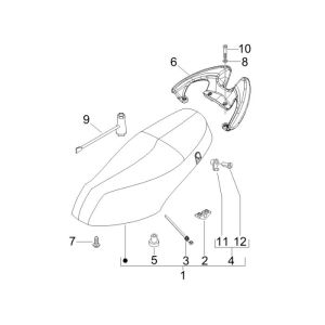 Sattel Piaggio Fly 4-Takt