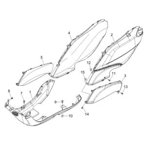 Unterspoiler Piaggio Fly 4-Takt blau midnight 222