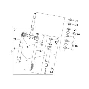 Vordergabel Piaggio Fly 4-Takt