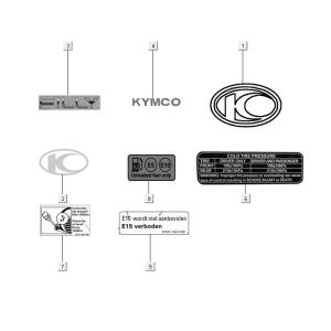 Emblem stripe Kymco Filly 50 E5+