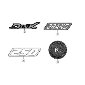 Embleme - Aufkleber Kymco Grand Dink 250cc