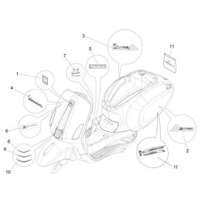 Embleme Vespa Sprint -partsproduct-emblemen-vespa-sprint-25km-4-takt-2-klepper