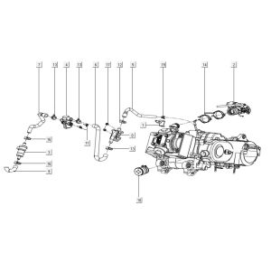 Engine attachment assy Kymco Filly 50 E5+