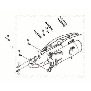 Auspufftopf Sym Jet 14 50I E5