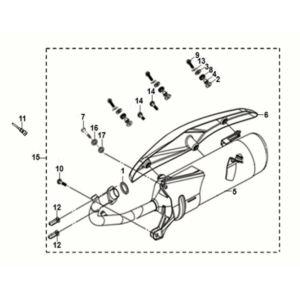 Sym Mio 50I E5 Auspufftopf
