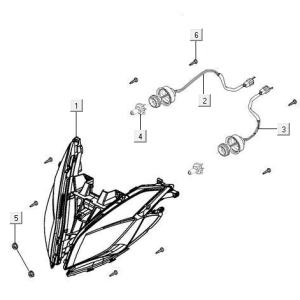 Scheinwerfer Kymco New Downtown 125I ABS