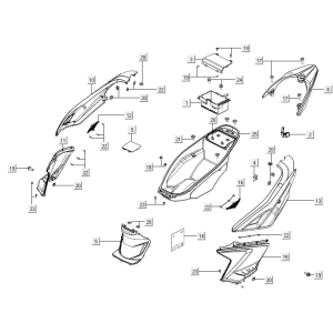 Helmfach Kymco Agility 16+ 4T 150I E4 mattes Metallic-Blau