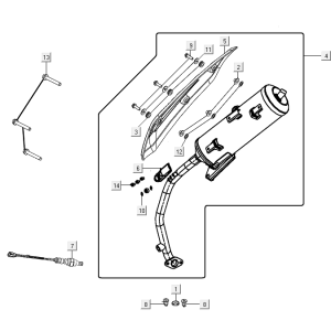 Auspuff Kymco New Like 150I E4