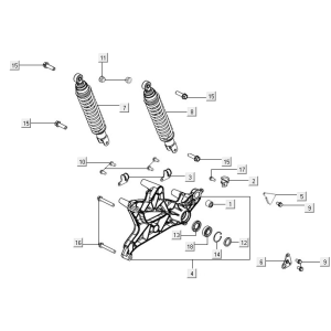 Stoßdämpfer hinten Kymco New Downtown 350I ABS