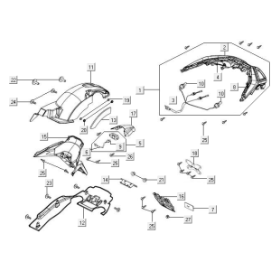 Rücklicht Kymco New Downtown 125I ABS