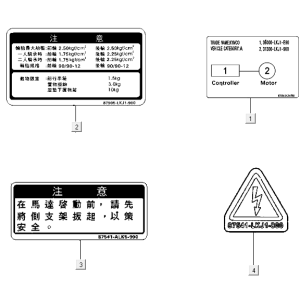 Warnaufkleber Kymco E-Vitality